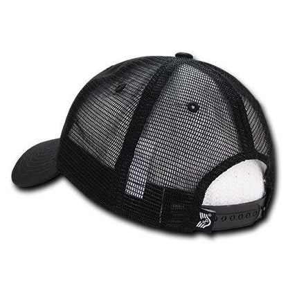 Freedom Is Not Free Patriotic USA Flag Trucker Cotton Baseball Caps Hats-FIF-Black-