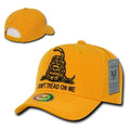 Gadsden Flag 3D Don'T Tread On Me Snake Texas Tea Party Hats Caps-Gold-