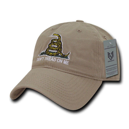 Gadsden Flag Rattlesnake Tea Party Don't Tread On Me Baseball Dad Caps Hats Polo-Black-