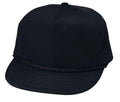 Boys Girls Kids Youth Size Cotton Twill 5 Panel Baseball Hats Caps-BLACK-