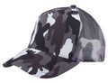 Camouflage Camo Hunting 5 Panel Trucker Baseball Mesh Back Hats Caps-Gray Camo-