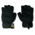Half Finger Lightweight Tactical Patrol Outdoor Military Gloves-Black-Small-