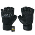 Half Finger Tactical Hard Knuckle Combat Patrol Mout Gloves-Black-Small-