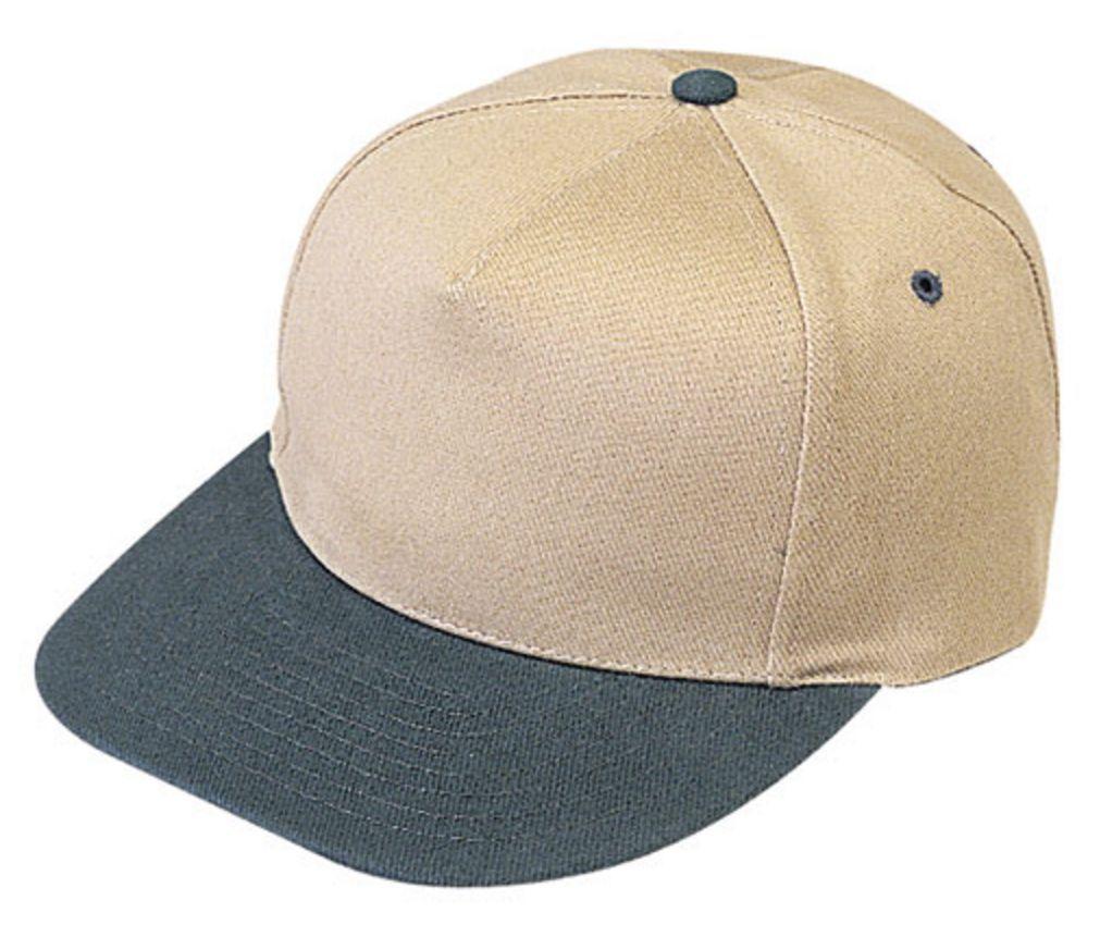 Heavy Brushed Cotton 5 Panel Low Crown Plain Two Tone Baseball Caps Hats-DARK GREEN/KHAKI-