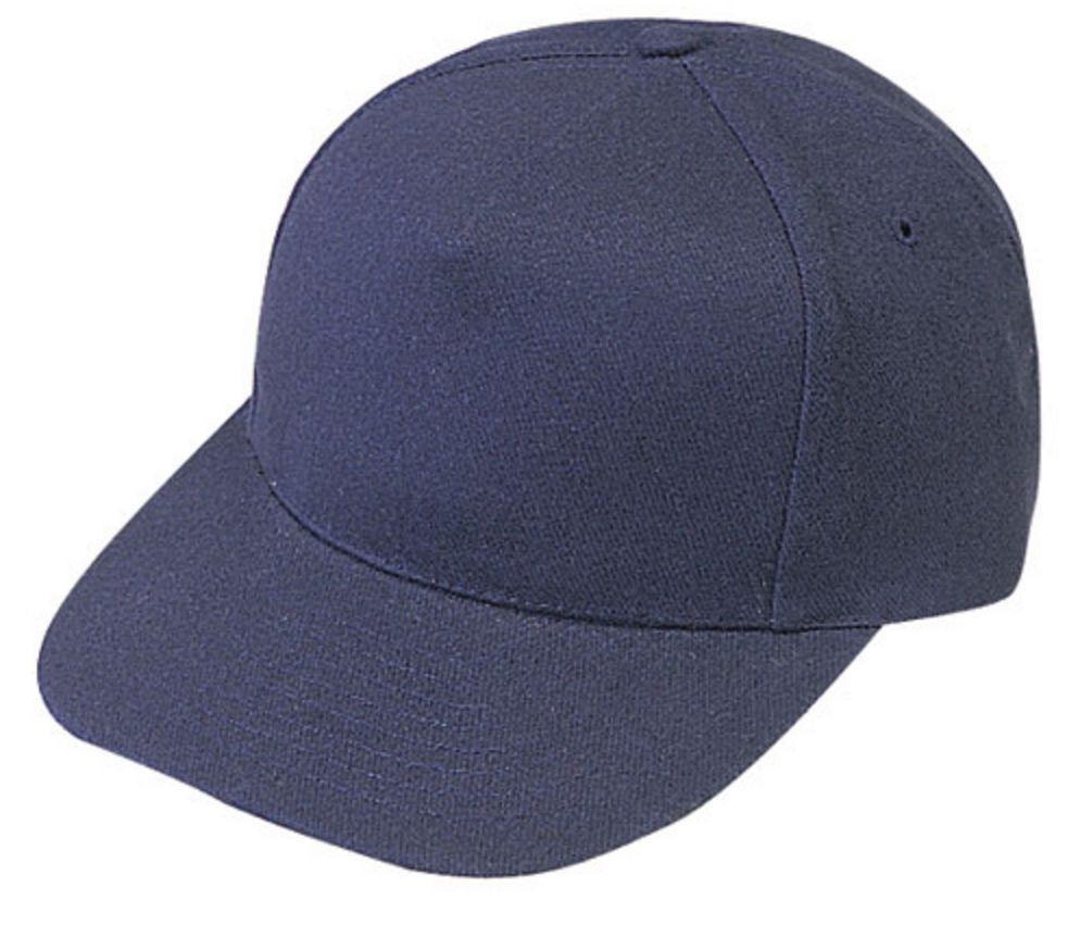 Heavy Brushed Cotton 5 Panel Low Crown Plain Two Tone Baseball Caps Hats-NAVY-
