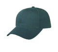 Heavy Brushed Cotton 6 Panel Low Crown Baseball Caps Hats Solid Two Tone Colors-DARK GREEN-