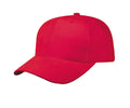 Heavy Brushed Cotton 6 Panel Low Crown Baseball Caps Hats Solid Two Tone Colors-RED-