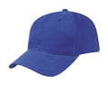 Heavy Brushed Cotton 6 Panel Low Crown Baseball Caps Hats Solid Two Tone Colors-ROYAL-