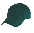 Heavy Brushed Cotton 6 Panel Low Crown Plain Solid Two Tone Baseball Caps Hats-DARK GREEN-