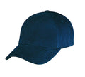 Heavy Brushed Cotton 6 Panel Low Crown Plain Solid Two Tone Baseball Caps Hats-NAVY-