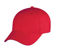 Heavy Brushed Cotton 6 Panel Low Crown Plain Solid Two Tone Baseball Caps Hats-RED-