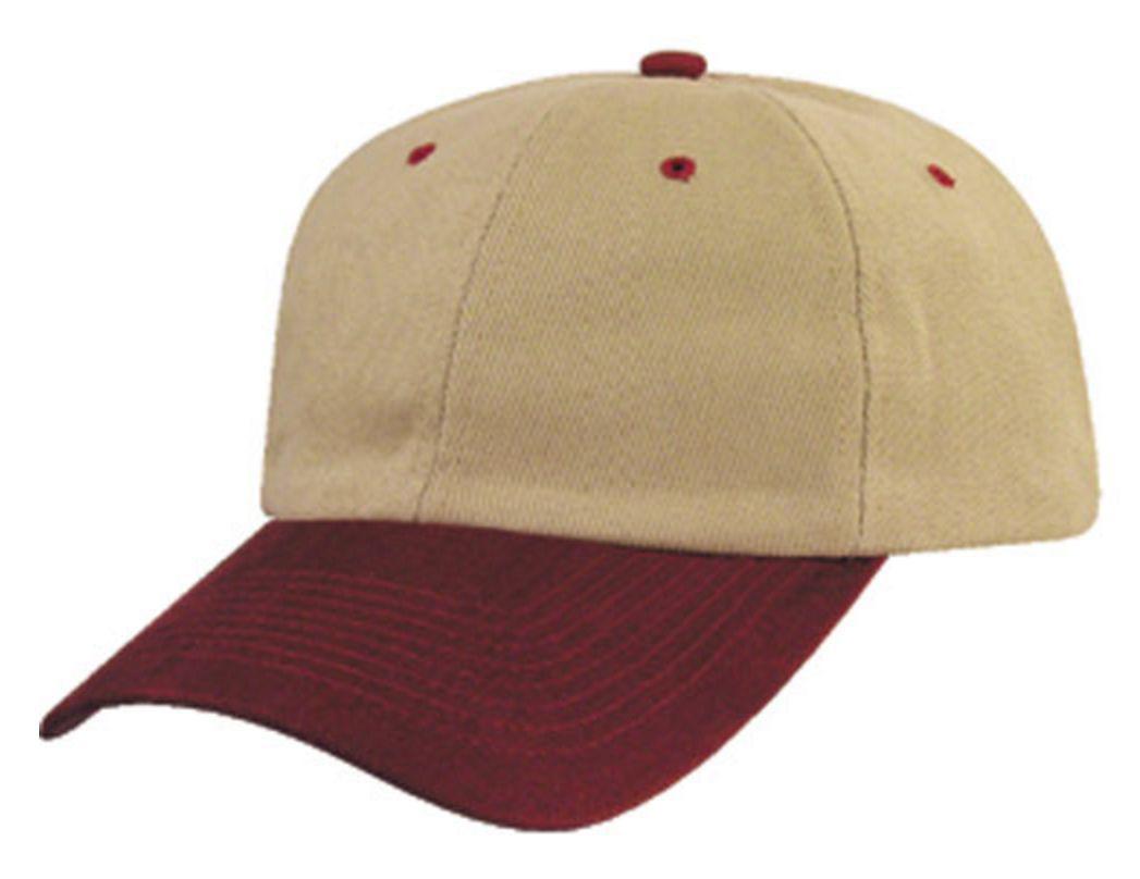 Heavy Brushed Cotton Low Crown 6 Panel Baseball Hats Caps Solid Two Tone-Royal-