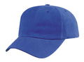 Heavy Brushed Cotton Low Crown 6 Panel Baseball Hats Caps Solid Two Tone-Royal-