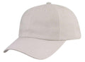 Heavy Brushed Cotton Low Crown 6 Panel Baseball Hats Caps Solid Two Tone-Stone Gray-