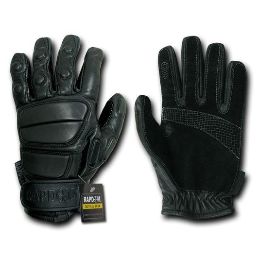 Heavy Duty Rappelling Fast Roping Suede Leather Tactical Gloves-Small-