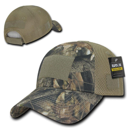 Hybricam Camouflage Tactical Hunting Air Mesh Pre Curved Bill Patch Caps Hats-