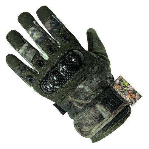 Hybricam Carbon Fiber Camouflage Hiking Fishing Hunting Gloves-Small-