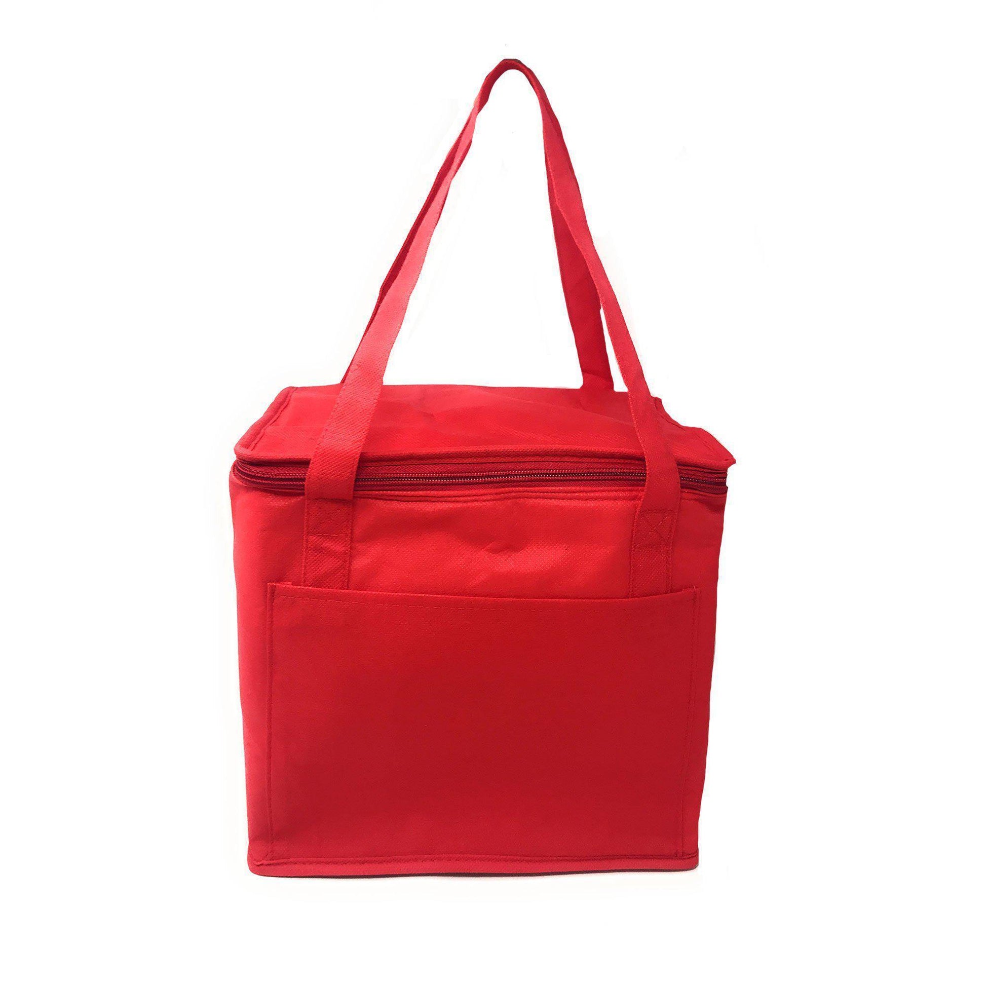 Insulated Cooler Lunch Box Bag With Foil Lining Food Water Drinks Picnic 11 X 10inch-BLACK-