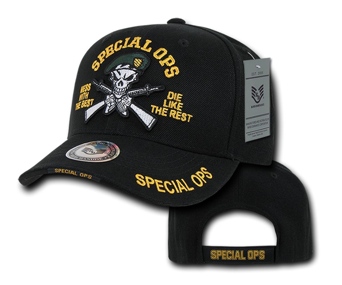 Iraq Korea Desert Storm Korea Pow Ww2 Veteran Vet Military Baseball Hats Caps-Special Forces GB - Black-
