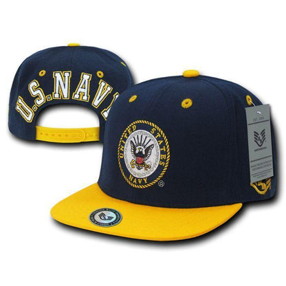 Jumbo Back series 2 Two Tone Air Force Navy Marines Coast Guard Hats Caps-Air Force - Grey/Navy-