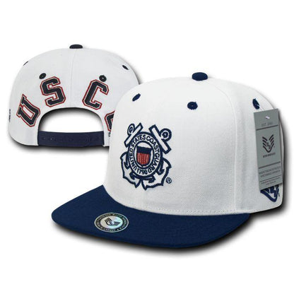 Jumbo Back series 2 Two Tone Air Force Navy Marines Coast Guard Hats Caps-Air Force - Grey/Navy-