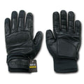 Kevlar / Leather Tactical Hard Knuckle Combat Patrol Gloves-Black-Small-