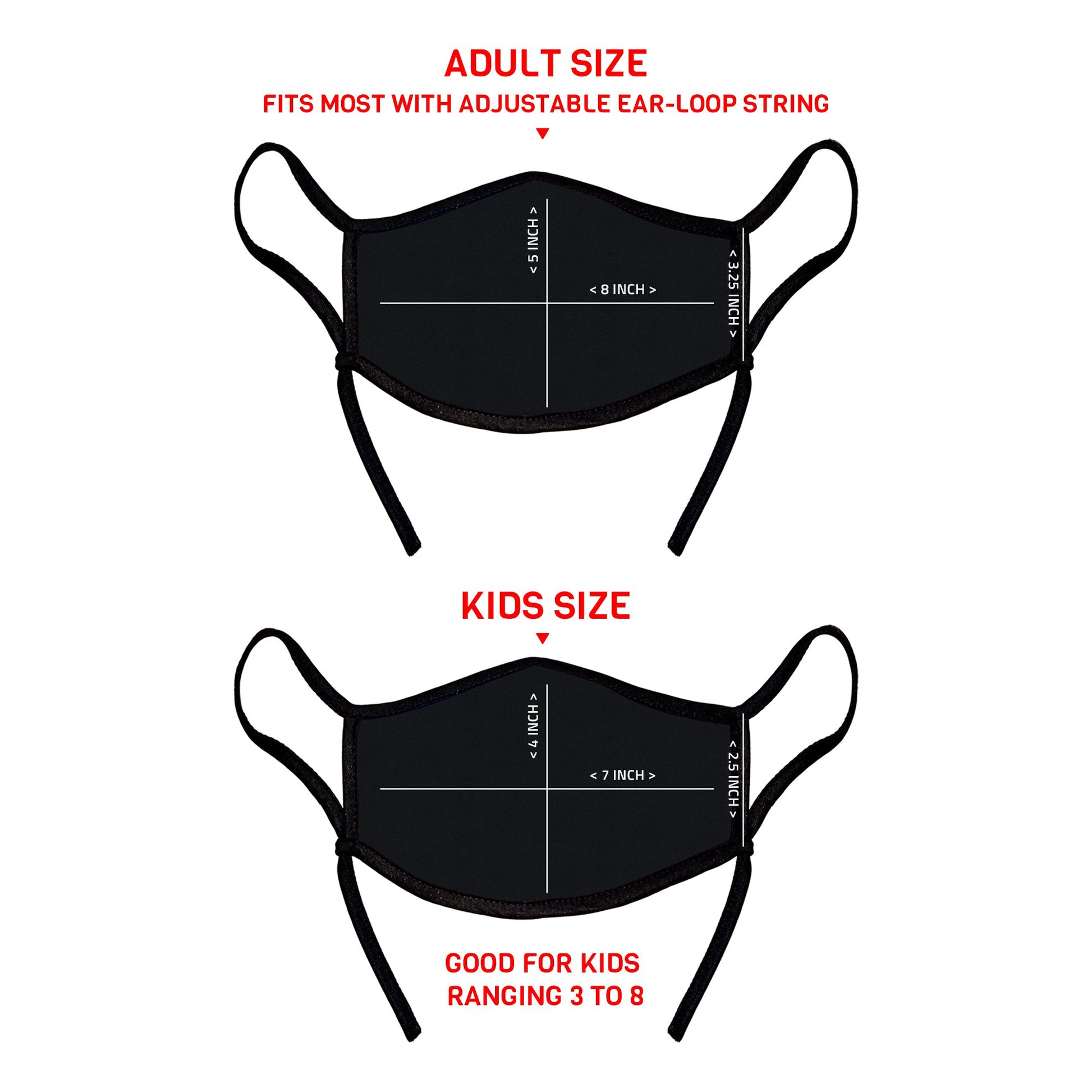 Casaba 4 Pack Face Masks Adult Kids Sizes Fun Cute Holiday Christmas Cotton Poly Adjustable Washable Reusable-Holiday Pack A-Adult-