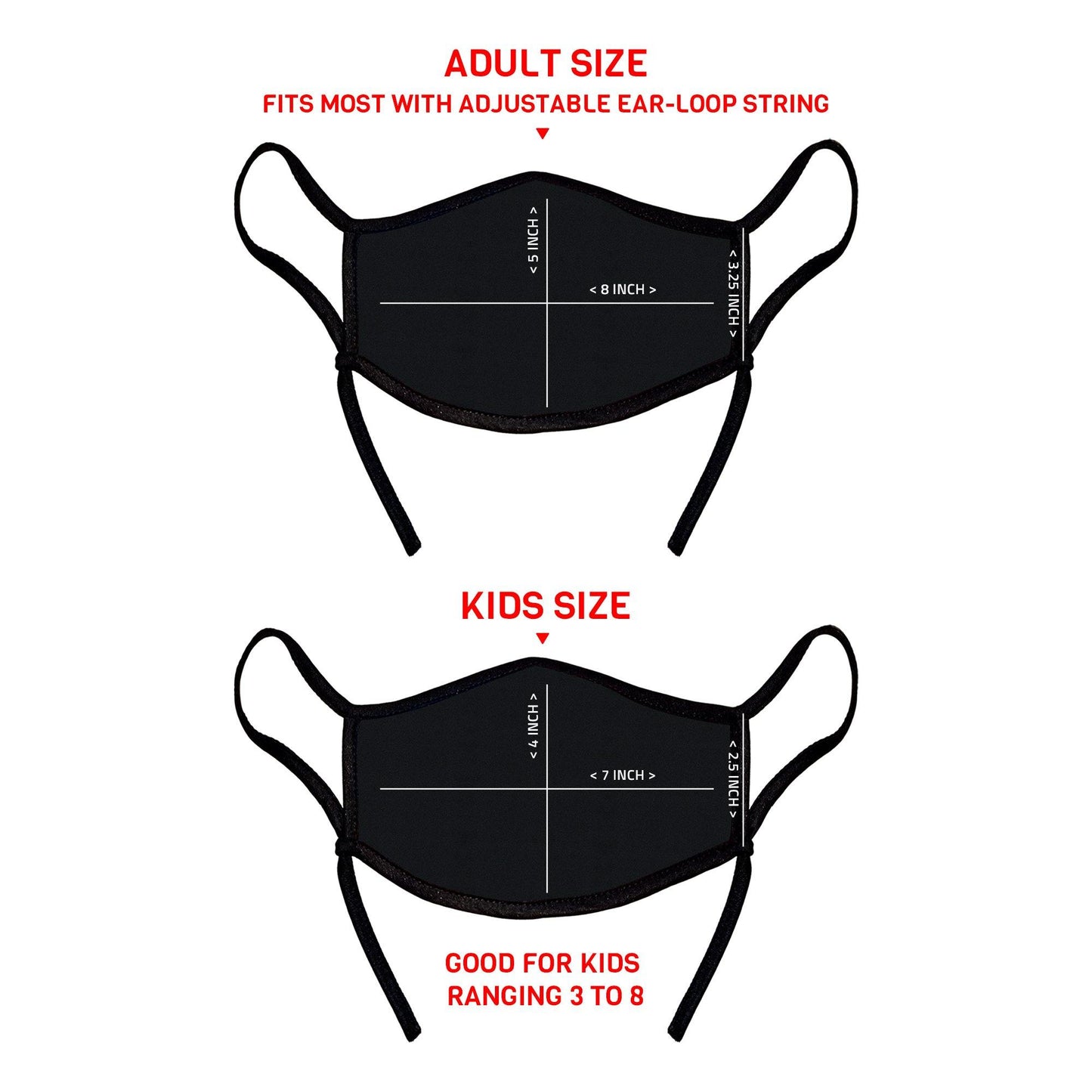 Casaba 4 Pack Face Masks Cute Holiday Christmas Cotton Adjustable Washable Reusable-Adult-