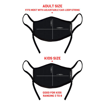 Casaba 4 Pack Face Masks Cute Holiday Christmas Cotton Adjustable Washable Reusable-Adult-