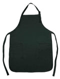 Full Adult Size Bib Aprons With 2 Waist Pockets Plain Solid Colors Kitchen Cook Chef Waiter Crafts Garden-BLACK-