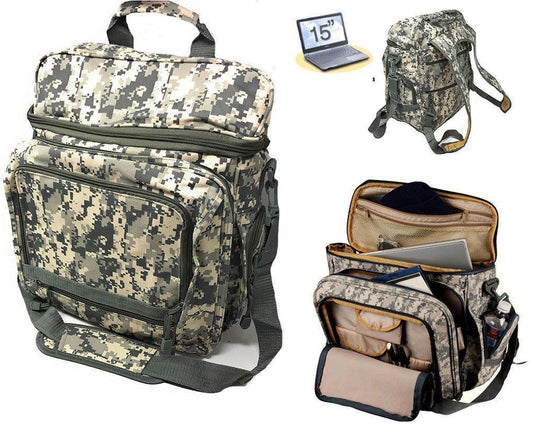 Laptop Computer Backpack Rucksack Bag Camouflage Army Military Luggage School 17inch-