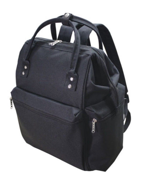 Laptop Computer Bag Case Pouch Backpack Wide Mouth Zipper Black 15inch-