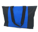 Large Big Reusable Grocery Shopping Tote Bags Zippered Heavy Duty 20 X 15inch-Royal/Black- 1 image