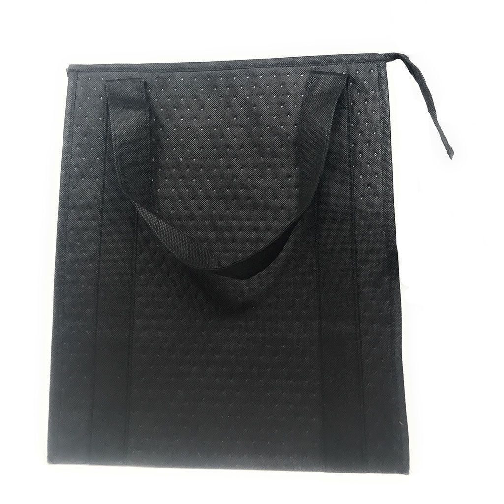 Large Big Thermo Insulated Reusable Grocery Shopping Tote Bags Lunch Cooler Box-BLACK-