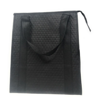 Large Big Thermo Insulated Reusable Grocery Shopping Tote Bags Lunch Cooler Box-BLACK-