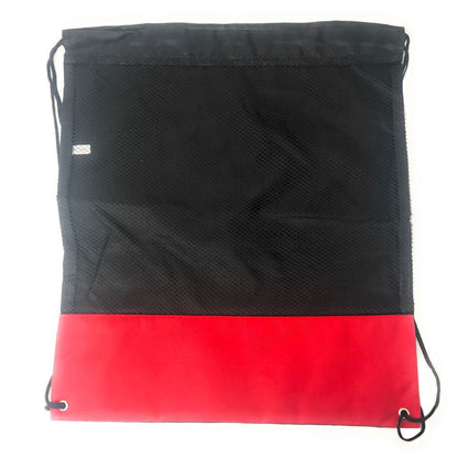 Large Drawstring Cinch Tote Bag Sack Rucksack Backpack For Gym Storage Traveling Work School 17inch-Black-