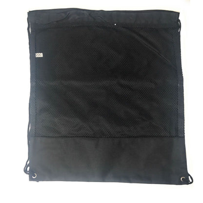 Large Drawstring Cinch Tote Bag Sack Rucksack Backpack For Gym Storage Traveling Work School 17inch-Black-