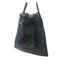 Large Drawstring Cinch Tote Bag Sack Rucksack Backpack For Gym Storage Traveling Work School 17inch-Black-