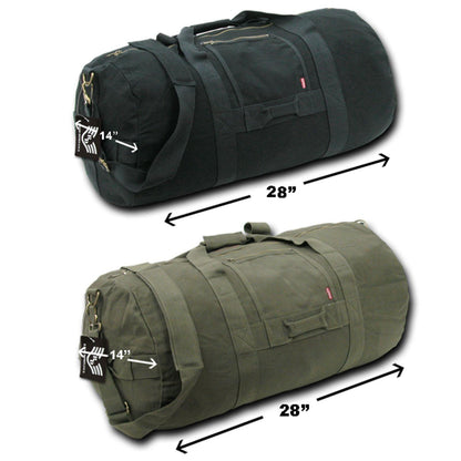 28inch Large Duffle Bags Backpack Rucksack Heavy Duty Canvas Cotton Luggage 70L-Olive-