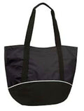 Large Big 18 x14inch Reusable Grocery Shopping Tote Bags Zippered Gym Sports School-Black-