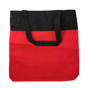 Large Reusable Grocery Shopping Totes Bags With Zipper Travel Sports Gym 16X15-Red/Black-