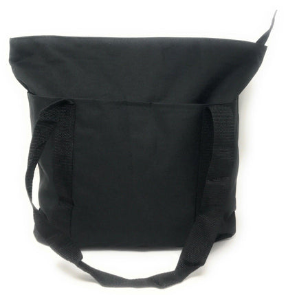 Large Big Reusable Grocery Shopping Bags Totes Outer Pocket Zippered Gym Travel-Black-