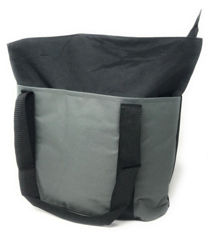 Large Big Reusable Grocery Shopping Bags Totes Outer Pocket Zippered Gym Travel-Royal / Black-