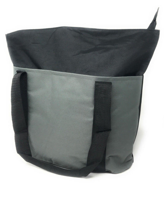 Large Big Reusable Grocery Shopping Bags Totes Outer Pocket Zippered Gym Travel-Royal / Black-
