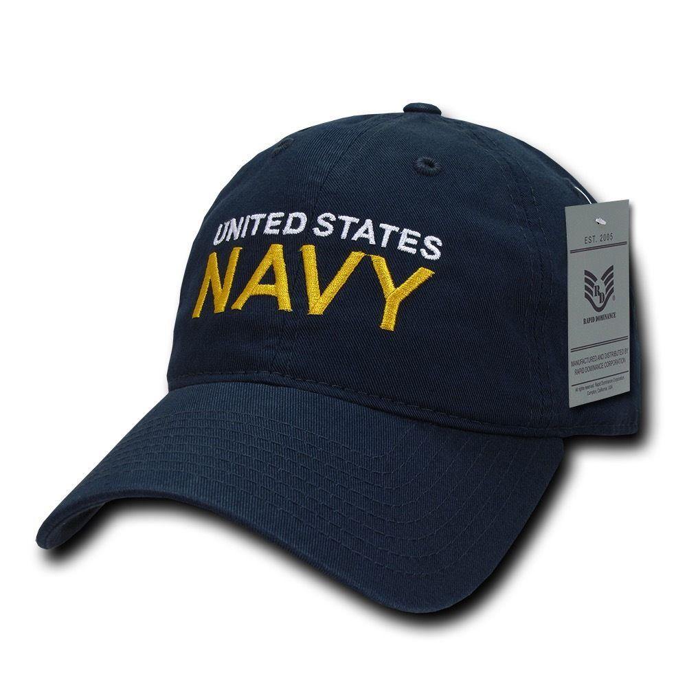 Rapid Dominance Relaxed Cotton Law Enforcement Military Low Crown Caps Hats-Air Force - Navy-