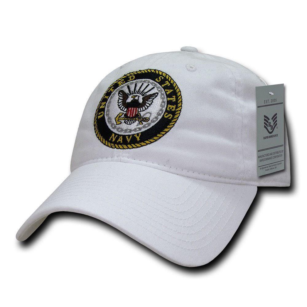 Rapid Dominance Relaxed Cotton Law Enforcement Military Low Crown Caps Hats-Air Force - Navy-