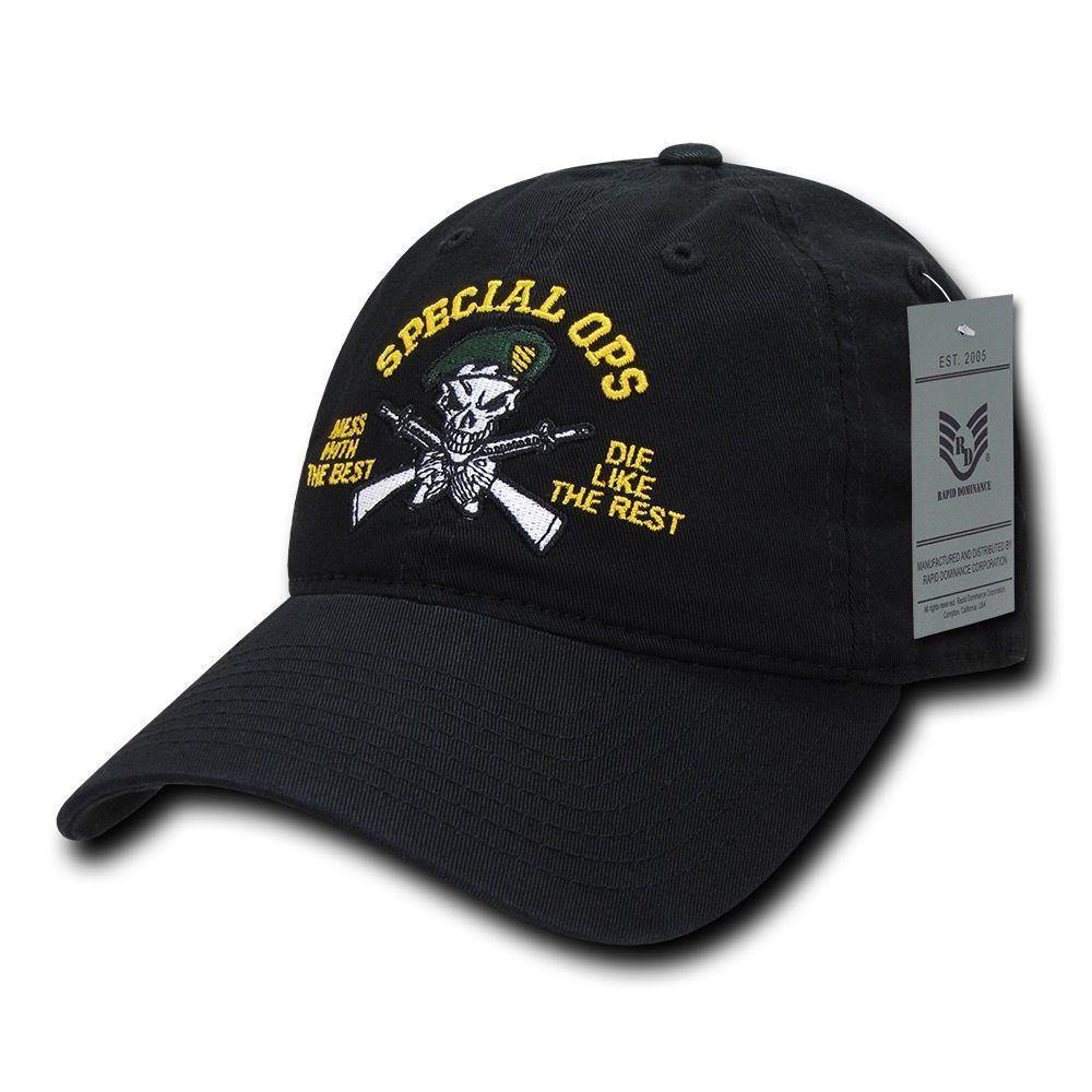 Rapid Dominance Relaxed Cotton Law Enforcement Military Low Crown Caps Hats-Air Force - Navy-