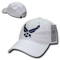 Rapid Dominance Relaxed Cotton Law Enforcement Military Low Crown Caps Hats-Air Force - White-
