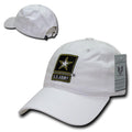 Rapid Dominance Relaxed Cotton Law Enforcement Military Low Crown Caps Hats-Army - White-