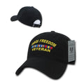 Rapid Dominance Relaxed Cotton Law Enforcement Military Low Crown Caps Hats-Iraq FV - Black-